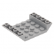 LEGO tetőelem fordított 45°-os 6×4 lyukakkal, világosszürke (60219)